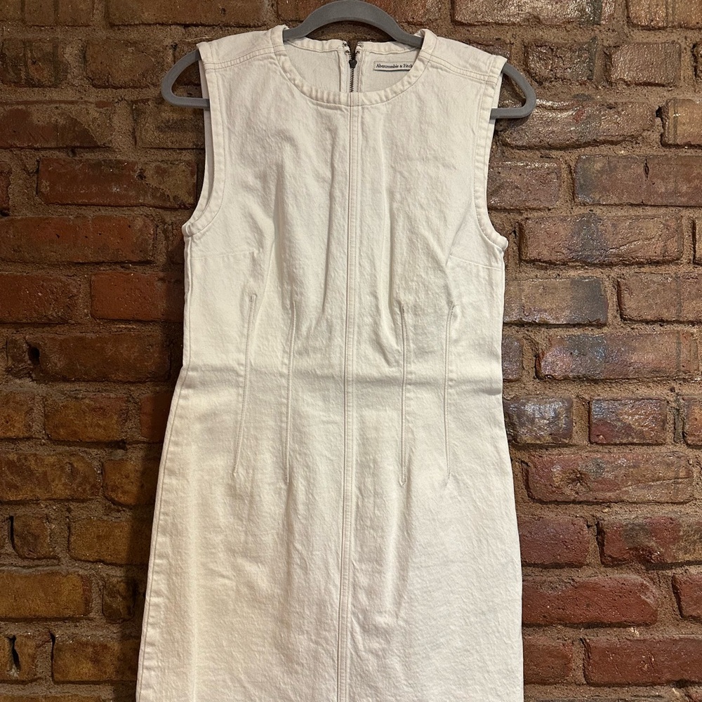 Abercrombie & Fitch Cream Midi Dress